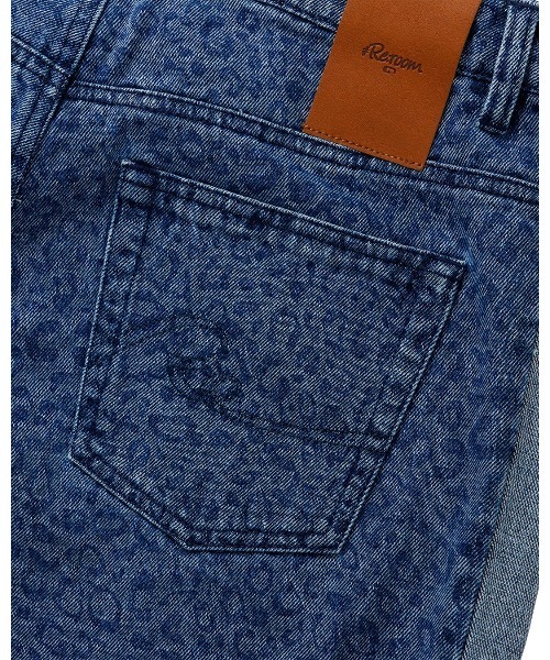 #Re:room（リルーム）の「レオパードパターンワイドデニムパンツ（デニムパンツ・メンズ・ブルー/ブラック・SMALL/MEDIUM/LARGE）」の19枚目の写真