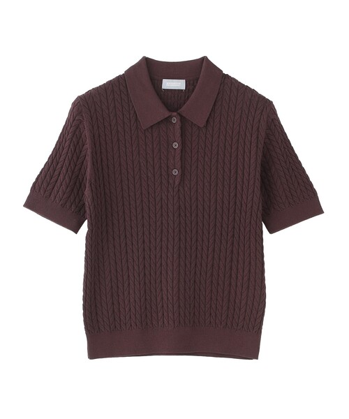 MACKINTOSH PHILOSOPHY(マッキントッシュ フィロソフィー)の「GREY LABEL ケーブルポロニット(ポロシャツ・レディース・ブルー系その他7/ピンク系その他3/ブラウン系その他4・2)」の2枚目の写真