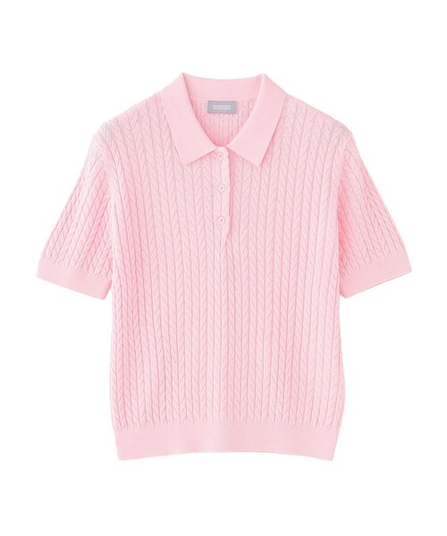 MACKINTOSH PHILOSOPHY(マッキントッシュ フィロソフィー)の「GREY LABEL ケーブルポロニット(ポロシャツ・レディース・ブルー系その他7/ピンク系その他3/ブラウン系その他4・2)」の1枚目の写真