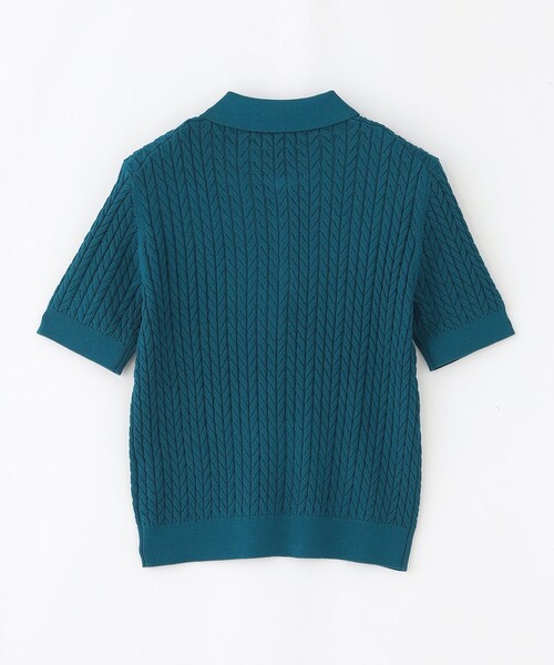 MACKINTOSH PHILOSOPHY(マッキントッシュ フィロソフィー)の「GREY LABEL ケーブルポロニット(ポロシャツ・レディース・ブルー系その他7/ピンク系その他3/ブラウン系その他4・2)」の4枚目の写真