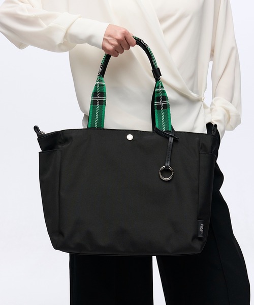 Breath TOPKAPI(ブレストプカピ)の「【Breath TOPKAPI】チェックハンドル トートバッグ L / A4 / 撥水(トートバッグ・レディース・ブラウン/ブラック・FREE)」の1枚目の写真