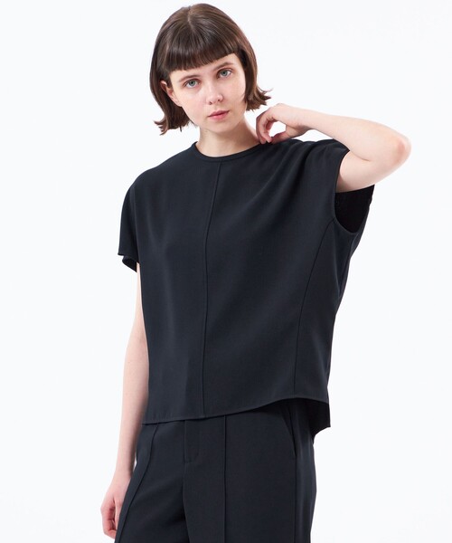 MACKINTOSH PHILOSOPHY(マッキントッシュ フィロソフィー)の「バックサテンドルマンブラウス(シャツ/ブラウス・レディース・ベージュ系その他/ダークネイビー/ブラウン系その他4・36/38)」の1枚目の写真