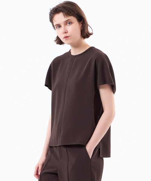 MACKINTOSH PHILOSOPHY(マッキントッシュ フィロソフィー)の「バックサテンドルマンブラウス(シャツ/ブラウス・レディース・ベージュ系その他/ダークネイビー/ブラウン系その他4・36/38)」の2枚目の写真