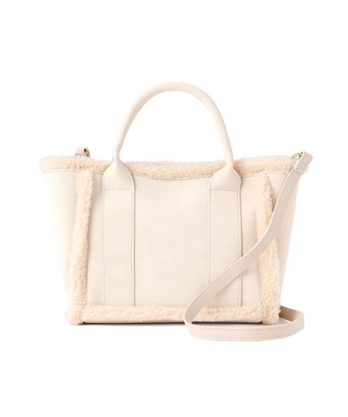 NATURAL BEAUTY BASIC(ナチュラルビューティーベーシック)の「テディベアートート(トートバッグ・レディース・キャメル/グレー/オフホワイト・-)」の5枚目の写真