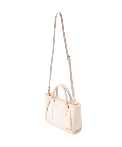 NATURAL BEAUTY BASIC(ナチュラルビューティーベーシック)の「テディベアートート(トートバッグ・レディース・キャメル/グレー/オフホワイト・-)」の6枚目の写真