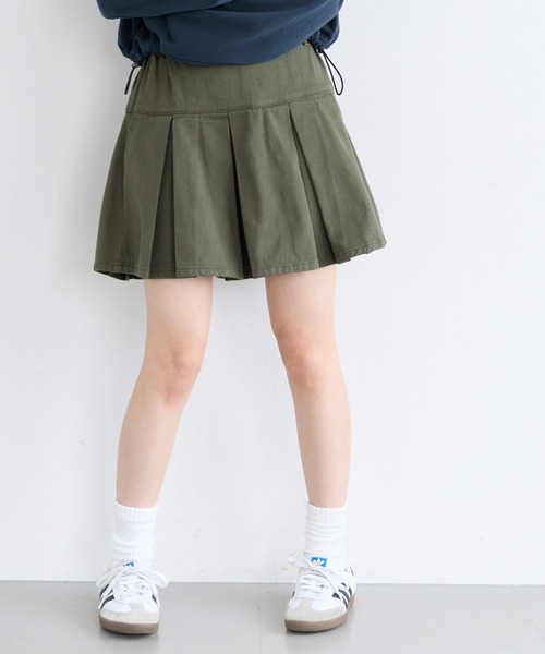 coca（coca）（コカ）の「ユース　ベルトタックミニスカート（スカート・レディース・ベージュ/カーキ・S/M/L）」の9枚目の写真