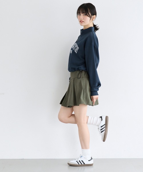 coca（coca）（コカ）の「ユース　ベルトタックミニスカート（スカート・レディース・ベージュ/カーキ・S/M/L）」の10枚目の写真