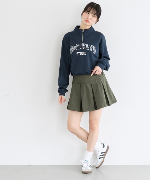 coca（coca）（コカ）の「ユース　ベルトタックミニスカート（スカート・レディース・ベージュ/カーキ・S/M/L）」の12枚目の写真