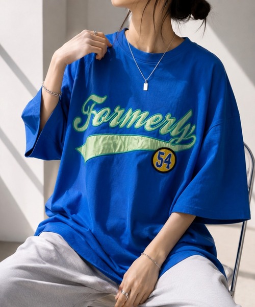NO WAY｜ノー ウェイのTシャツ/カットソー（ブルー・ネイビー/青色系