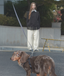 サイドレーストリムスウェットパンツ(クリーム)