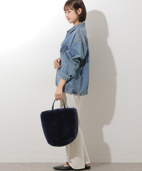 JOURNAL STANDARD relume(ジャーナルスタンダード レリューム)の「《WEB限定追加》relumeファーバッグ(ハンドバッグ・レディース・ネイビー/チャコールグレー/ベージュ・FREE)」の8枚目の写真