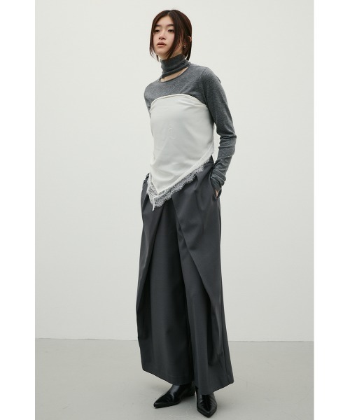 STYLEMIXER（スタイルミキサー）の「ダブルウエストラップワイドパンツ（その他パンツ・レディース・ブラウン系その他/ブラック/グレー・SMALL/MEDIUM）」の9枚目の写真