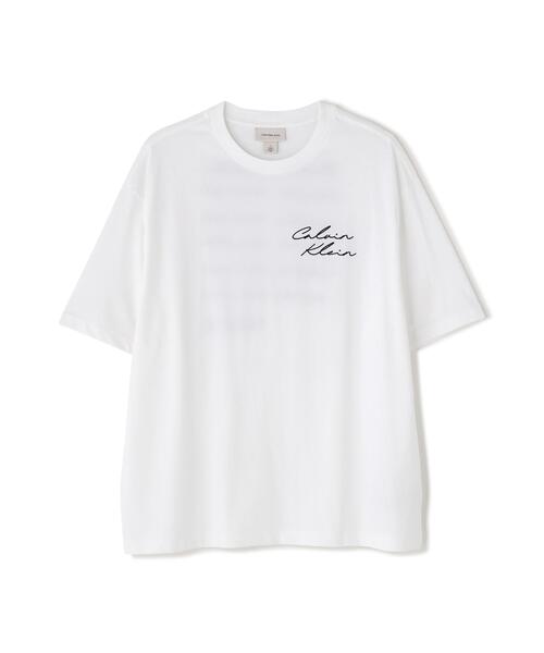 Calvin Klein(カルバン・クライン)の「Calvin Klein (カルバンクライン)エンブロイダリーロゴフォント グラフィックTシャツ(Tシャツ/カットソー・メンズ・ホワイト・L)」の5枚目の写真