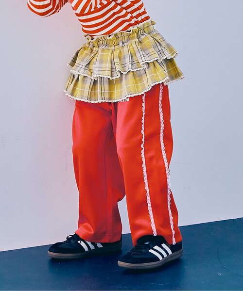 p.premier(ピードットプルミエ)の「選べる2タイプサイドライントラックパンツ(その他パンツ・キッズ・グリーン/ブラック/ブラウン/レッド/ピンク・100/80/140/130/120/110/90)」の5枚目の写真