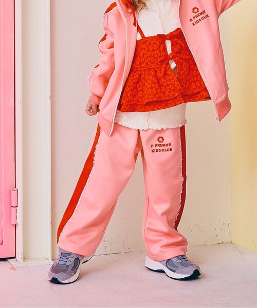 p.premier(ピードットプルミエ)の「選べる2タイプサイドライントラックパンツ(その他パンツ・キッズ・グリーン/ブラック/ブラウン/レッド/ピンク・100/80/140/130/120/110/90)」の4枚目の写真