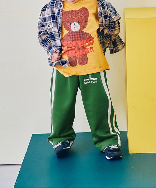 p.premier(ピードットプルミエ)の「選べる2タイプサイドライントラックパンツ(その他パンツ・キッズ・グリーン/ブラック/ブラウン/レッド/ピンク・100/80/140/130/120/110/90)」の3枚目の写真
