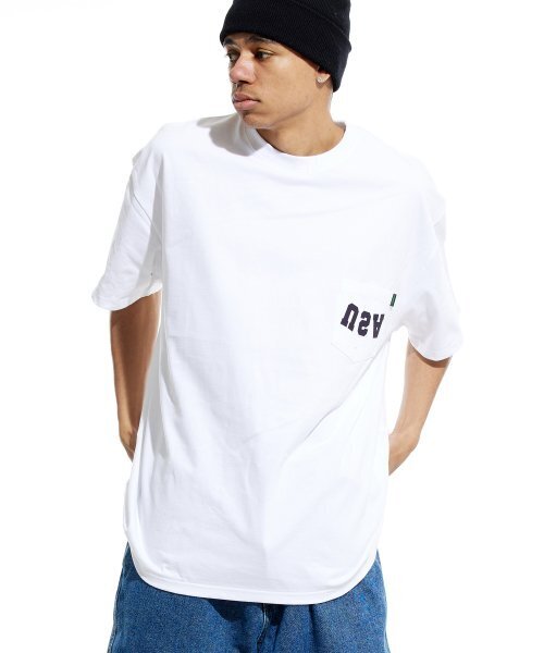 CREAM SODA LAB(クリームソーダラボ)の「リバースUSAオーバーサイズヘビーウェイトポケット半袖Tシャツホワイト(Tシャツ/カットソー・メンズ・その他・LARGE/X-LARGE/MEDIUM)」の6枚目の写真