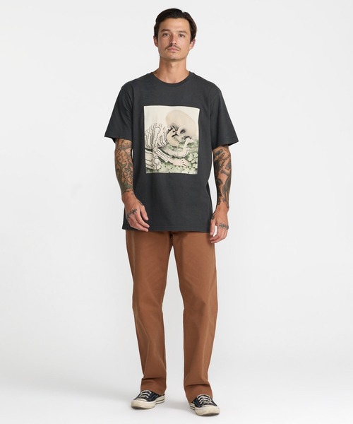RVCA(ルーカ)の「RVCA メンズ SLEEPY SKELETON SS Tシャツ 【2026年秋冬モデル】/ルーカ半袖T(Tシャツ/カットソー・メンズ・ブラック系その他/バーガンディー・MEDIUM/LARGE/X-LARGE)」の6枚目の写真