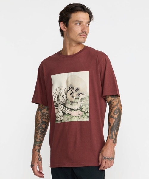 RVCA(ルーカ)の「RVCA メンズ SLEEPY SKELETON SS Tシャツ 【2026年秋冬モデル】/ルーカ半袖T(Tシャツ/カットソー・メンズ・ブラック系その他/バーガンディー・MEDIUM/LARGE/X-LARGE)」の10枚目の写真