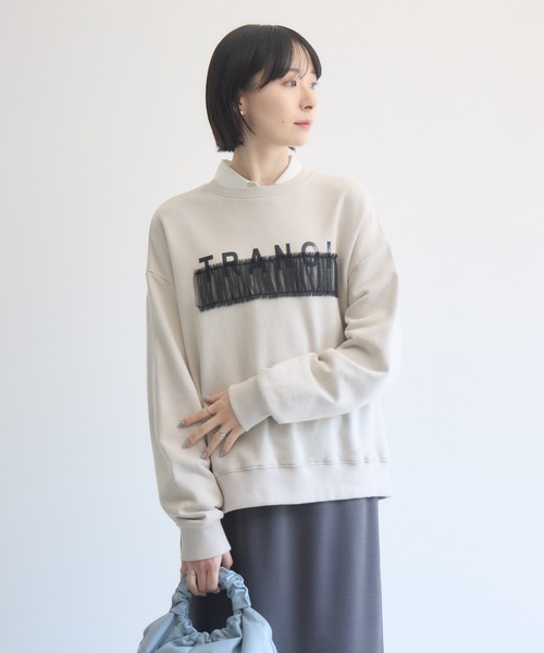 Paradise Picnic(パラダイスピクニック)の「TRANOI. チュールバートップス(Tシャツ/カットソー・レディース・ベージュ・FREE)」の5枚目の写真