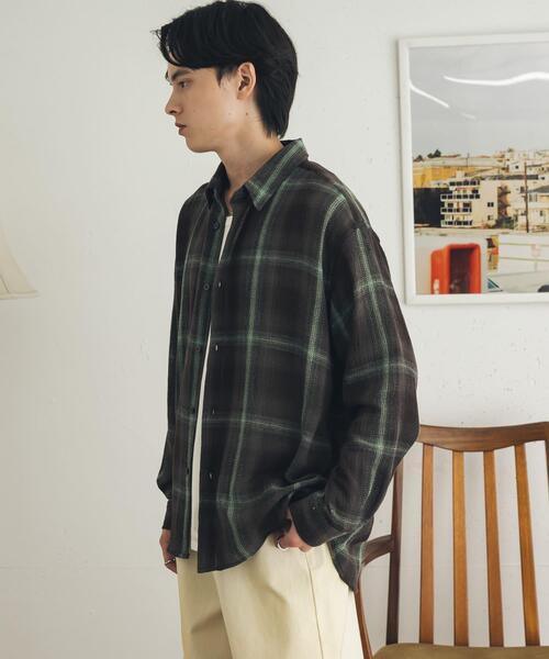 SENSE OF PLACE by URBAN RESEARCH(センスオブプレイスバイアーバンリサーチ)の「オンブレーチェックレギュラーカラーシャツ(シャツ/ブラウス・メンズ・ブルー/ブラウン/グレー・X-LARGE/MEDIUM/LARGE)」の16枚目の写真