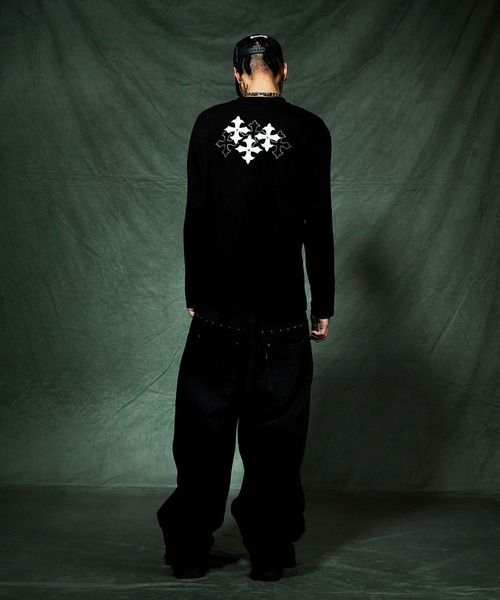 SUPPLIER（サプライヤー）の「ロンT｜Multiple Cross Thermal Long Sleeve Tee｜SUPPLIER（Tシャツ/カットソー・メンズ・ブラック/オフホワイト・MEDIUM/LARGE/X-LARGE/SMALL）」の5枚目の写真