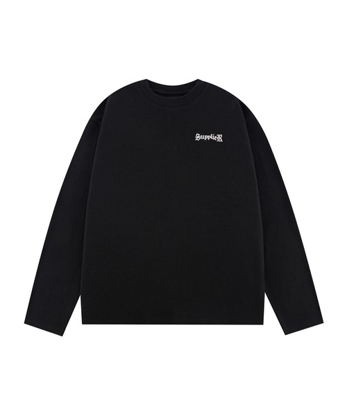 SUPPLIER（サプライヤー）の「ロンT｜Multiple Cross Thermal Long Sleeve Tee｜SUPPLIER（Tシャツ/カットソー・メンズ・ブラック/オフホワイト・MEDIUM/LARGE/X-LARGE/SMALL）」の6枚目の写真