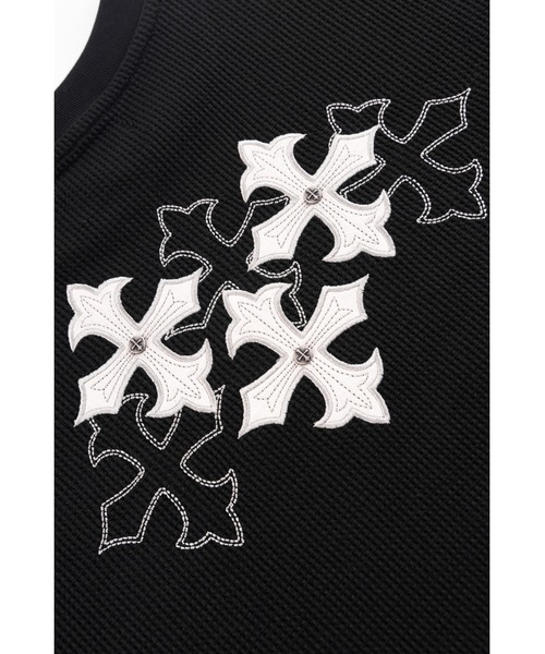 SUPPLIER（サプライヤー）の「ロンT｜Multiple Cross Thermal Long Sleeve Tee｜SUPPLIER（Tシャツ/カットソー・メンズ・ブラック/オフホワイト・MEDIUM/LARGE/X-LARGE/SMALL）」の8枚目の写真