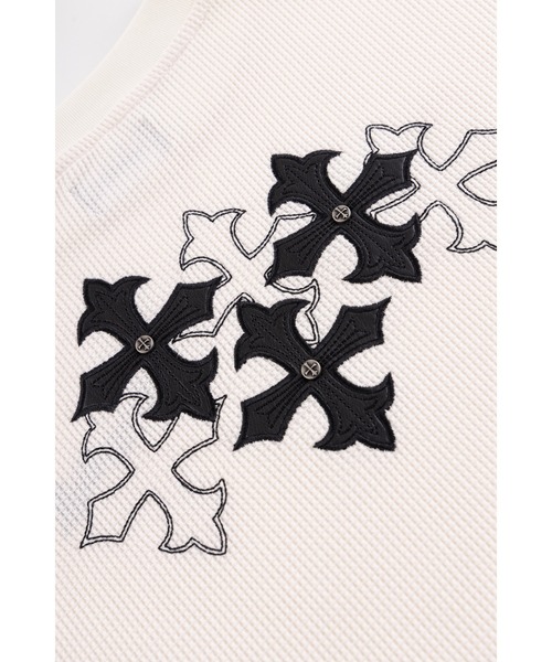 SUPPLIER（サプライヤー）の「ロンT｜Multiple Cross Thermal Long Sleeve Tee｜SUPPLIER（Tシャツ/カットソー・メンズ・ブラック/オフホワイト・MEDIUM/LARGE/X-LARGE/SMALL）」の20枚目の写真