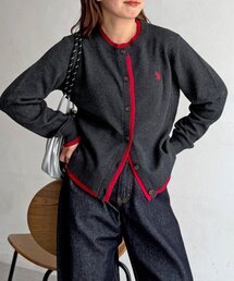 フェイクレイヤードクルーカーディガン