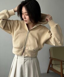 Wジップフーディー
