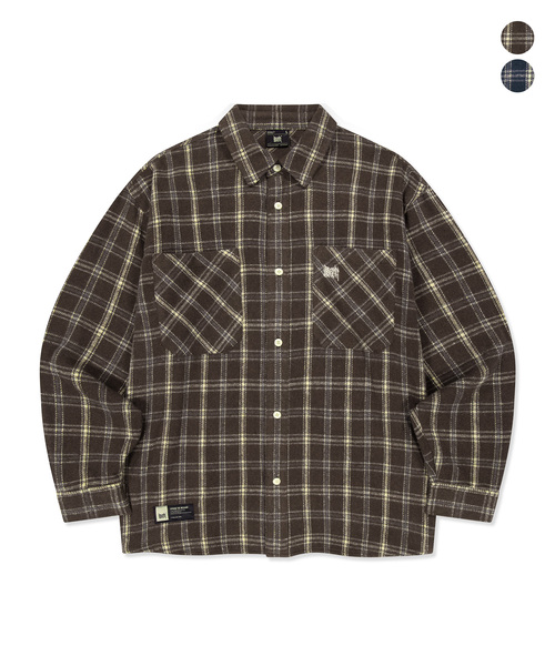 BROWNBREATH(ブラウンブレス)の「タグブラッシュチェックシャツ(シャツ/ブラウス・レディース・ネイビー/ブラウン・MEDIUM/SMALL/LARGE/X-LARGE)」の2枚目の写真