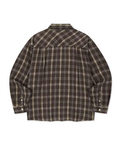 BROWNBREATH(ブラウンブレス)の「タグブラッシュチェックシャツ(シャツ/ブラウス・レディース・ネイビー/ブラウン・MEDIUM/SMALL/LARGE/X-LARGE)」の3枚目の写真
