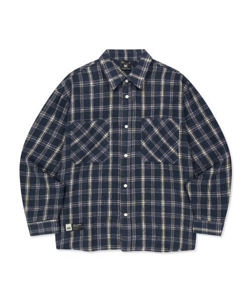 BROWNBREATH(ブラウンブレス)の「タグブラッシュチェックシャツ(シャツ/ブラウス・レディース・ネイビー/ブラウン・MEDIUM/SMALL/LARGE/X-LARGE)」の4枚目の写真