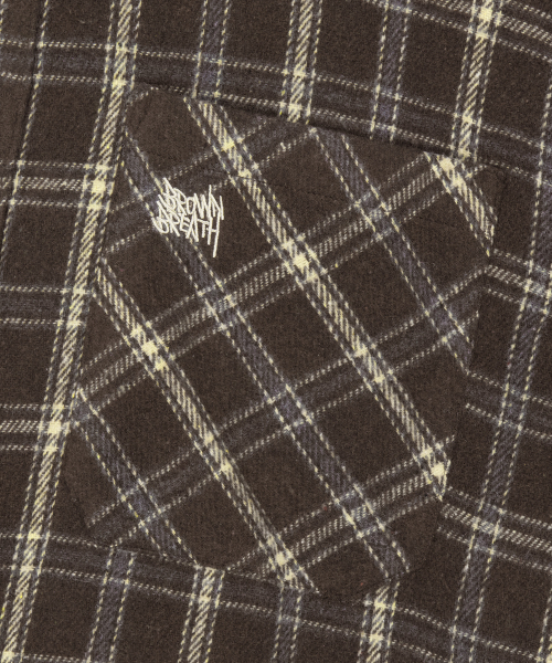 BROWNBREATH(ブラウンブレス)の「タグブラッシュチェックシャツ(シャツ/ブラウス・レディース・ネイビー/ブラウン・MEDIUM/SMALL/LARGE/X-LARGE)」の9枚目の写真