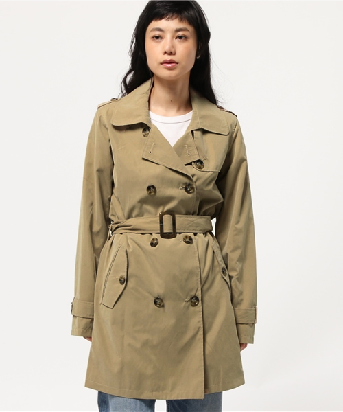 VENCEEXCHANGE(ヴァンスエクスチェンジ)の「Eピーチ トレンチコート(トレンチコート・レディース・オフホワイト/ダークグリーン/ベージュ・LARGE/MEDIUM)」の4枚目の写真