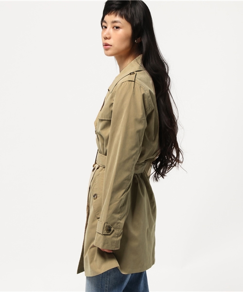 VENCEEXCHANGE(ヴァンスエクスチェンジ)の「Eピーチ トレンチコート(トレンチコート・レディース・オフホワイト/ダークグリーン/ベージュ・LARGE/MEDIUM)」の5枚目の写真