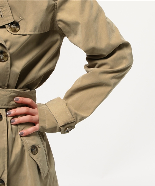 VENCEEXCHANGE(ヴァンスエクスチェンジ)の「Eピーチ トレンチコート(トレンチコート・レディース・オフホワイト/ダークグリーン/ベージュ・LARGE/MEDIUM)」の8枚目の写真