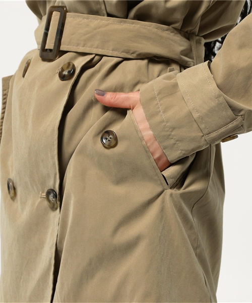 VENCEEXCHANGE(ヴァンスエクスチェンジ)の「Eピーチ トレンチコート(トレンチコート・レディース・オフホワイト/ダークグリーン/ベージュ・LARGE/MEDIUM)」の9枚目の写真