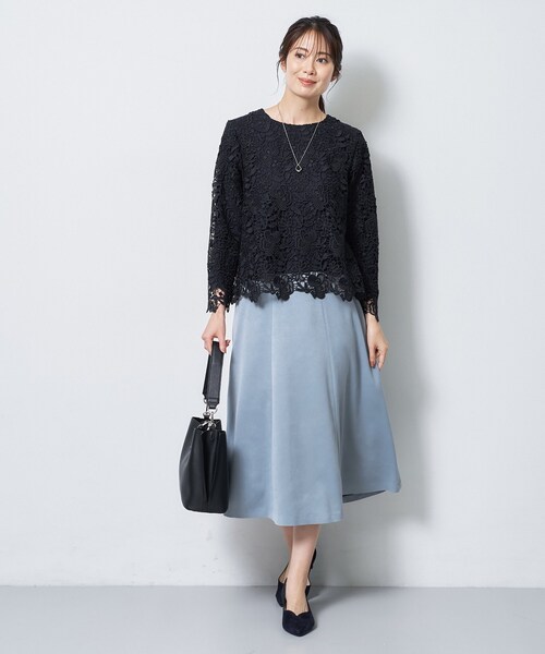 Reflect（リフレクト）の「【SS-4Lサイズ／通勤／セレモニー】ケミカルレースブラウス（シャツ/ブラウス・レディース・ネイビー/ホワイト・17/05/15 /11/09/07/13）」の11枚目の写真