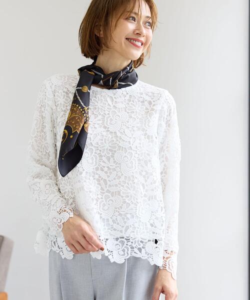 Reflect（リフレクト）の「【SS-4Lサイズ／通勤／セレモニー】ケミカルレースブラウス（シャツ/ブラウス・レディース・ネイビー/ホワイト・17/05/15 /11/09/07/13）」の21枚目の写真