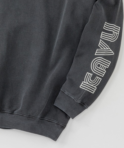 KAVU(カブー)の「KAVU/カブー Sleeve Print Sweat (Pigment)/スリーブプリント スウェット(ピグメント)(スウェット・メンズ・パープル/レッド/ブラック・MEDIUM/SMALL/LARGE)」の6枚目の写真