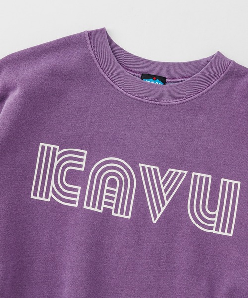 KAVU(カブー)の「KAVU/カブー Sleeve Print Sweat (Pigment)/スリーブプリント スウェット(ピグメント)(スウェット・メンズ・パープル/レッド/ブラック・MEDIUM/SMALL/LARGE)」の9枚目の写真