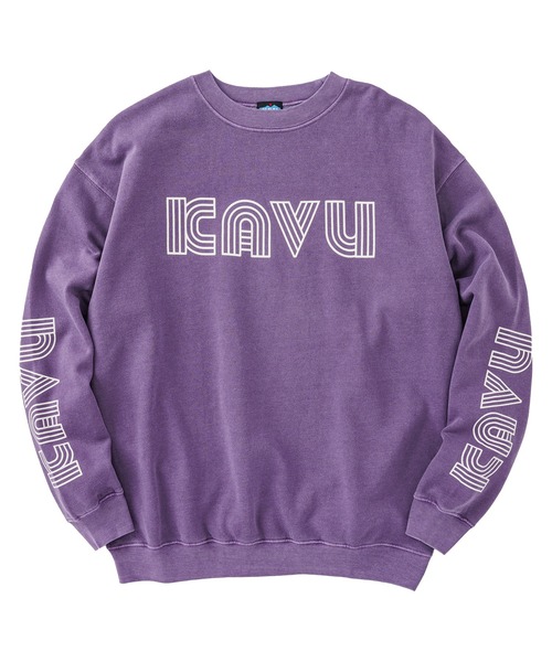 KAVU(カブー)の「KAVU/カブー Sleeve Print Sweat (Pigment)/スリーブプリント スウェット(ピグメント)(スウェット・メンズ・パープル/レッド/ブラック・MEDIUM/SMALL/LARGE)」の7枚目の写真