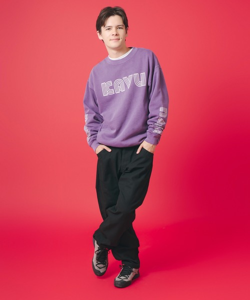 KAVU(カブー)の「KAVU/カブー Sleeve Print Sweat (Pigment)/スリーブプリント スウェット(ピグメント)(スウェット・メンズ・パープル/レッド/ブラック・MEDIUM/SMALL/LARGE)」の11枚目の写真