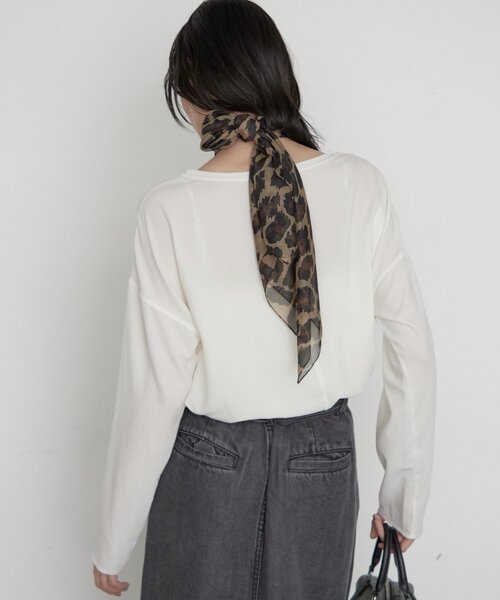 LOUNGEDRESS(ラウンジドレス)の「《万能トップス》【JAPAN MADE】ストレッチジョーゼットプルオーバー 秋服(シャツ/ブラウス・レディース・グレー/オフホワイト/ブラック・FREE)」の13枚目の写真
