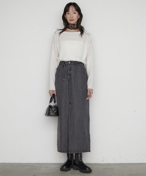 LOUNGEDRESS(ラウンジドレス)の「《万能トップス》【JAPAN MADE】ストレッチジョーゼットプルオーバー 秋服(シャツ/ブラウス・レディース・グレー/オフホワイト/ブラック・FREE)」の15枚目の写真