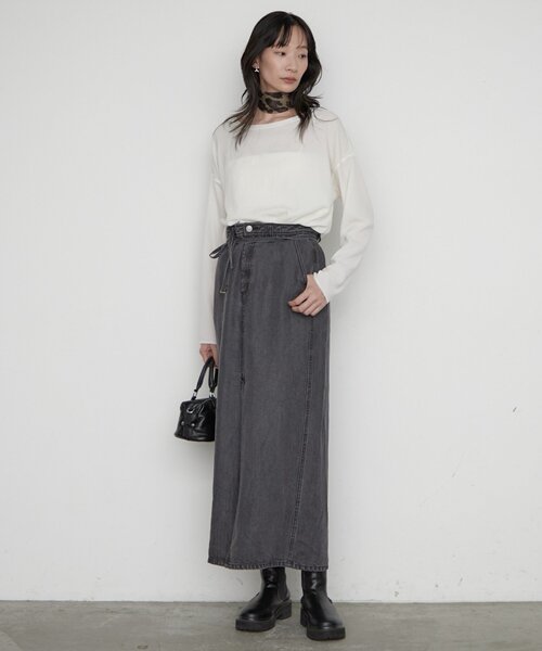 LOUNGEDRESS(ラウンジドレス)の「《万能トップス》【JAPAN MADE】ストレッチジョーゼットプルオーバー 秋服(シャツ/ブラウス・レディース・グレー/オフホワイト/ブラック・FREE)」の17枚目の写真