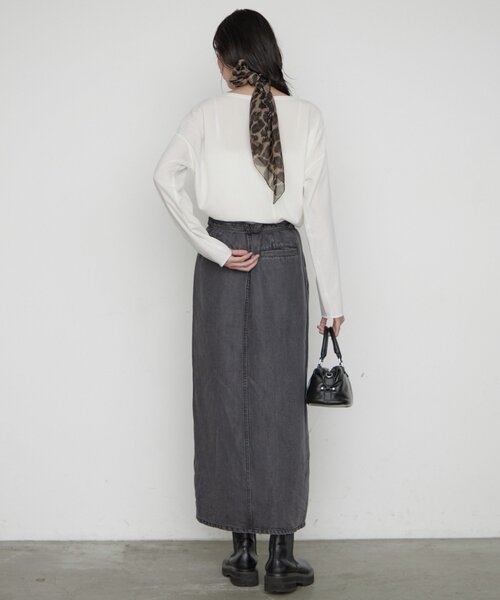 LOUNGEDRESS(ラウンジドレス)の「《万能トップス》【JAPAN MADE】ストレッチジョーゼットプルオーバー 秋服(シャツ/ブラウス・レディース・グレー/オフホワイト/ブラック・FREE)」の10枚目の写真