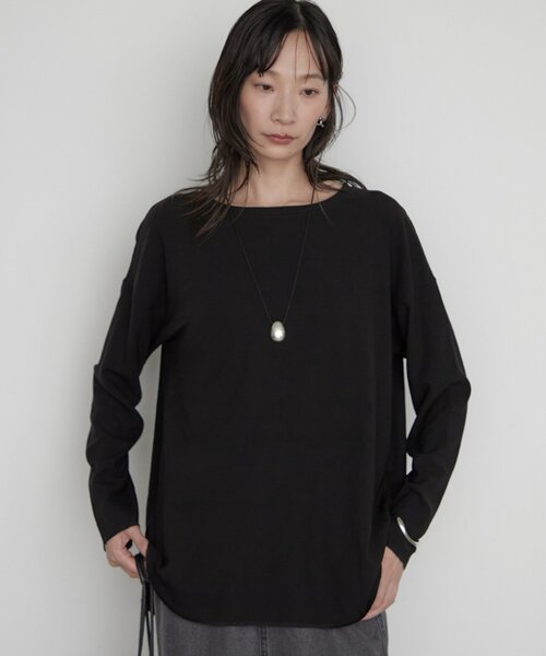 LOUNGEDRESS(ラウンジドレス)の「《万能トップス》【JAPAN MADE】ストレッチジョーゼットプルオーバー 秋服(シャツ/ブラウス・レディース・グレー/オフホワイト/ブラック・FREE)」の12枚目の写真